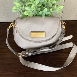 Marc by Marc Jacobs Gray Pebbled Cow Leather Crossbody